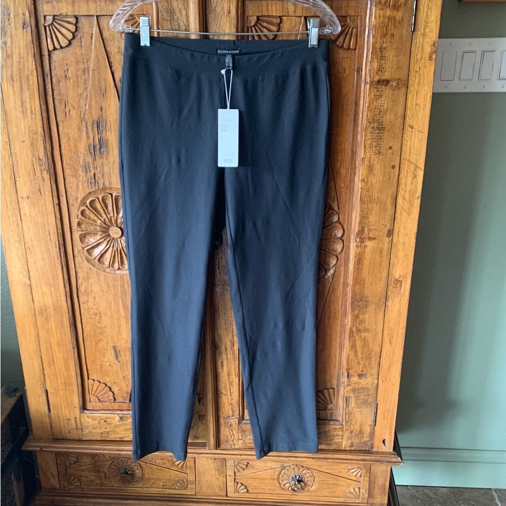 NWT Eileen Fisher Charcoal Gray Trousers XS
